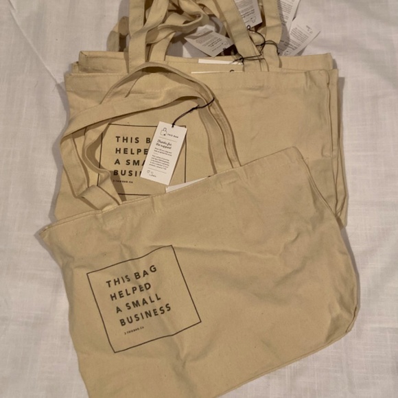 Lot of 7 100% cotton canvas bags - Picture 4 of 4